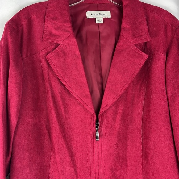 Studio Works faux suede jacket Sz 16 - Picture 3 of 14